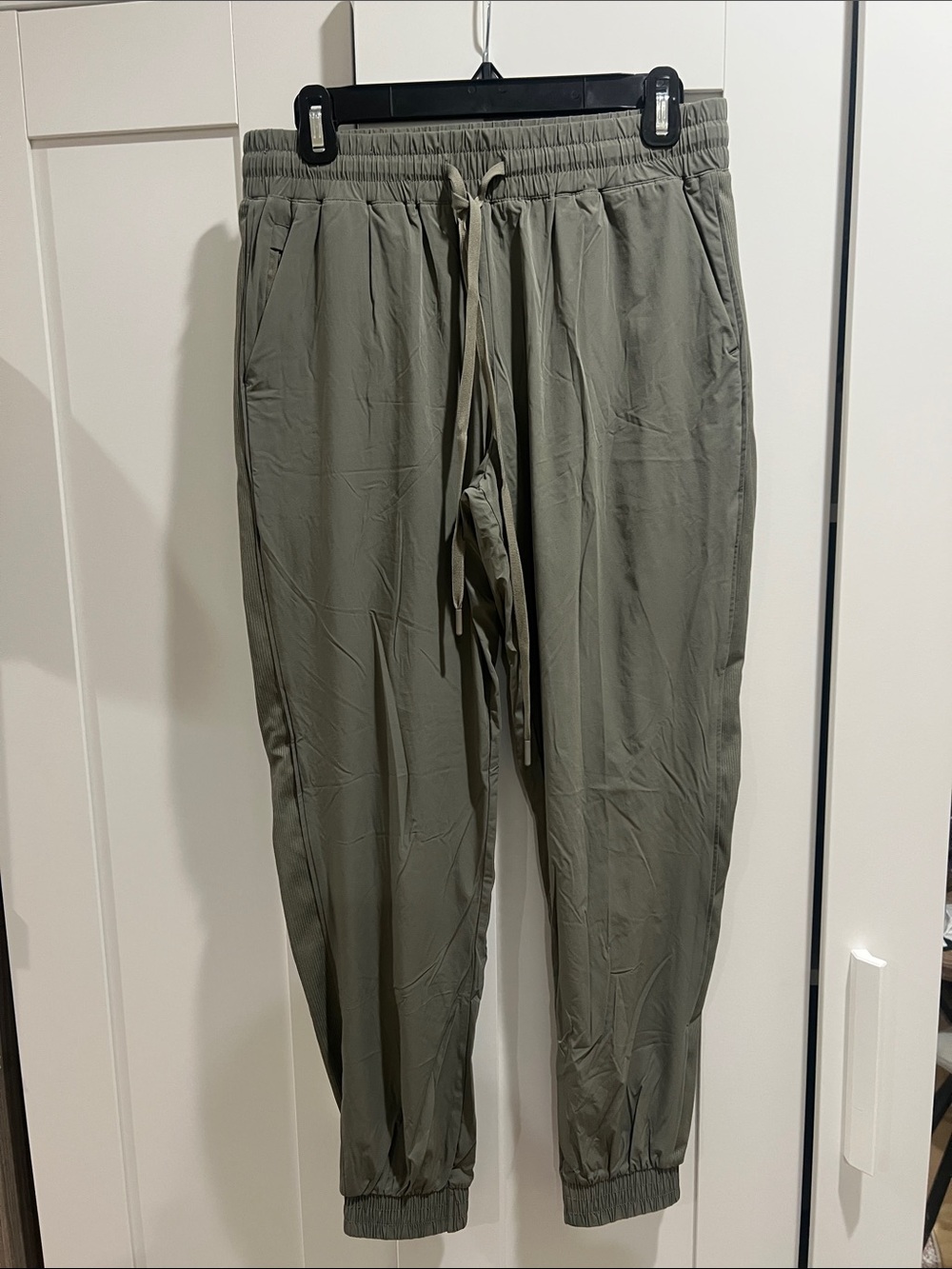 Relaxed Olive Drawstring Jogger Pants for Women